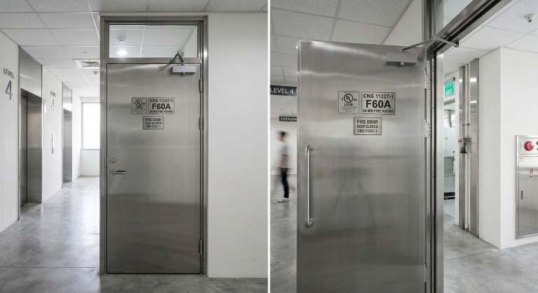 Read more about the article 守護生命的安全防線：防火門材質-不銹鋼（SUS 304/316L）深度技術指南與採購全解析